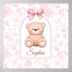 Sophia Anpassningsbar Rosa Nalle Försörjningsdes Poster