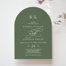 SOPHIA Arch Monogram Woodland Oliv grönt Bröllop