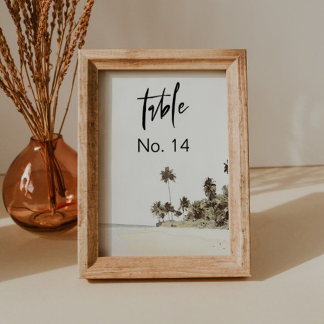 SOPHIA | Bordsnumret Östrand Tropical Handflatan Inbjudningar (Skapare uppladdad)