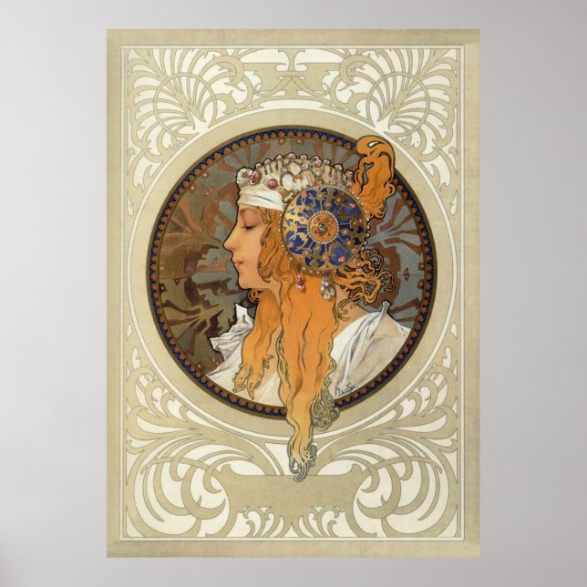 Sophia by Alphonse Mucha Poster (Framsidan)