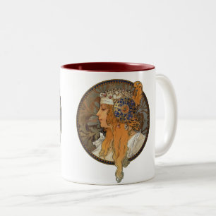 Sophia by Alphonse Mucha Två-Tonad Mugg
