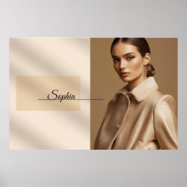Sophia Chic Minimalistisk Typografi Affisch