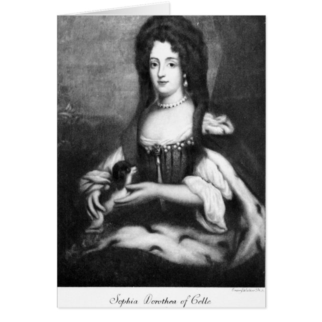 Sophia Dorothea av Celle Hälsningskort (Framsidan)