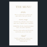 Sophia Guld Modern Bröllop Menu Flygblad<br><div class="desc">Den moderna menyflygaren bröllop har en enkel utformning av eleganten.</div>