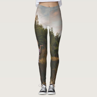 Sophia in Sunset Yoga Leggings