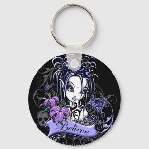 Sophia Lilly tro blommafe Keychain Nyckelring