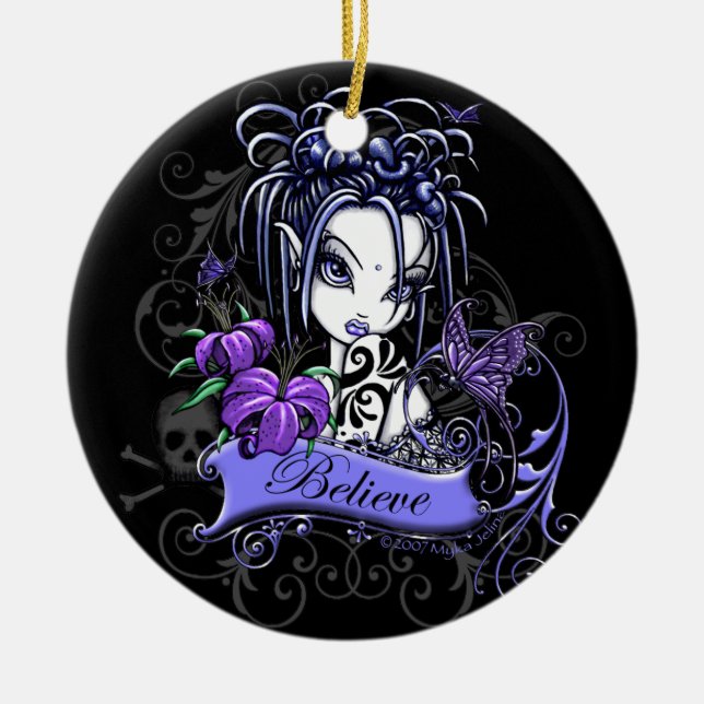 "Sophia Lilly" tro felik konstprydnad Julgransprydnad Keramik (Framsidan)