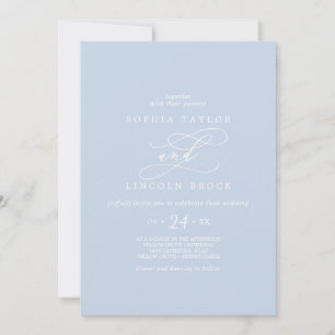SOPHIA Modern Baby blue allt på ett Bröllop Inbjudningar