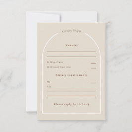 SOPHIA Modern Desert Boho Arch Responcard Card OSA Kort