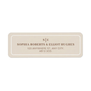 SOPHIA Modern Desert Bröllop Return-adressetikett Returadress Etikett