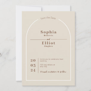 SOPHIA Modern öken Boho valv Spara datum-kort Inbjudningar