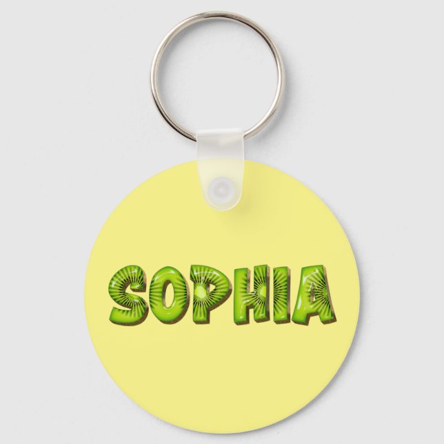 Sophia Name Kiwi Design Schlüsselanhänger Nyckelring (Framsida)