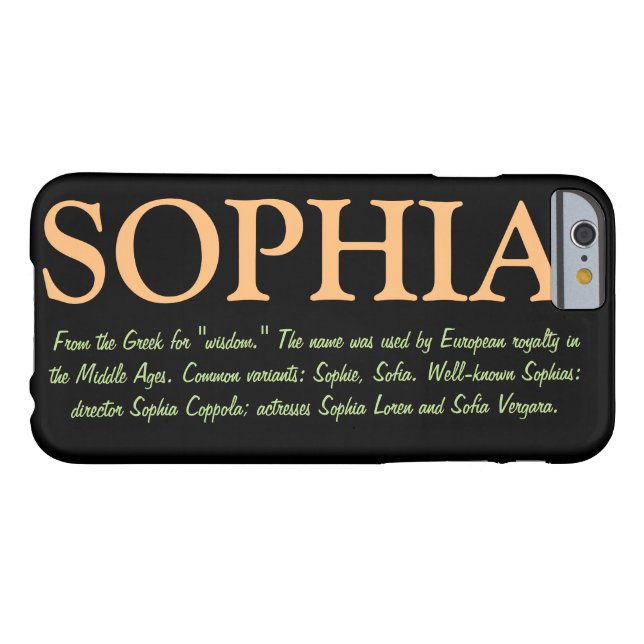"SOPHIA" Namn/IPHONE 6 FODRAL Case-Mate iPhone Skal (Baksidan Horisontell)