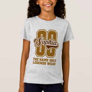 Sophia Personlig Namn, Sophia Customized Namn T Shirt