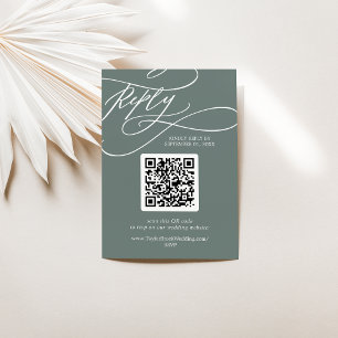 SOPHIA QR Code Tropical Grönt Destination Wedding OSA Kort