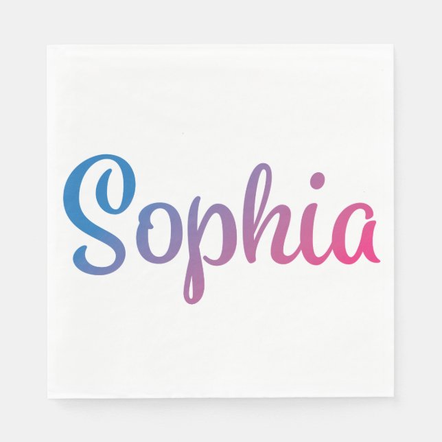 Sophia Snyggt Cursive Pappersservett (Framsidan)