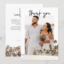 SOPHIA Tropisk Palm Träd Foto Bröllop Tack