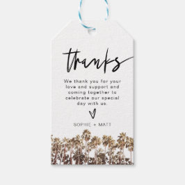 SOPHIA | Tropiskt vattenfärgsblock Handflatan Träd Presentetikett