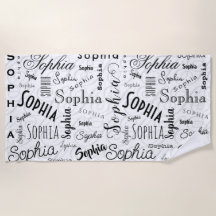 Sophia Typografi Svart Vitt