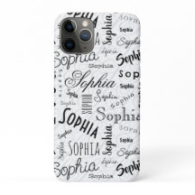 Sophia Typografi Svart Vitt