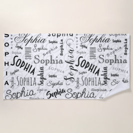Sophia Typography Black White