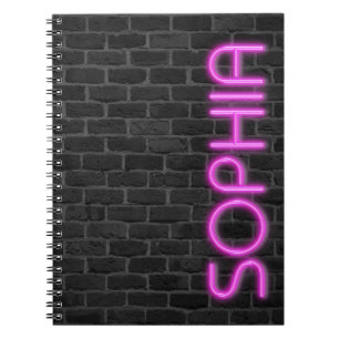SOPHIA vid ROSA Neon Ljus Anteckningsbok