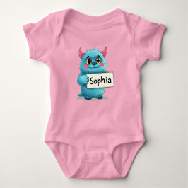 Sophia's Sparkling Blue Monster T Shirt