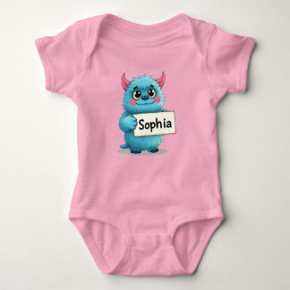 Sophia's Sparkling Blue Monster T Shirt