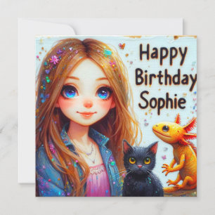 SOPHIE ~ Grattis på födelsedagen ~ AXOLOTL AND CAT