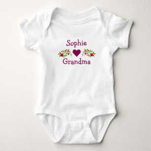 Sophie Hearts Kärlek Grandma Twillingars Flowers B T Shirt