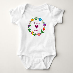 Sophie Hearts pappa Elegant Flowers Personalize T Shirt