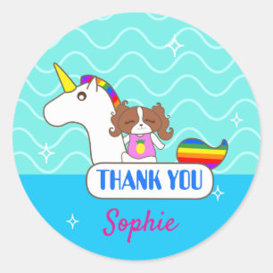 Sophie Hund Party Tack Stickers Runt Klistermärke