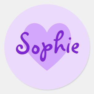 Sophie in Lila Runt Klistermärke