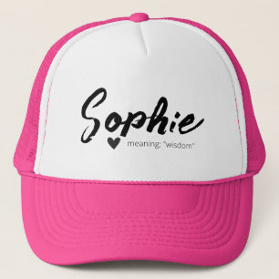 Sophie Namn Reveal betyder minimal modern text Keps