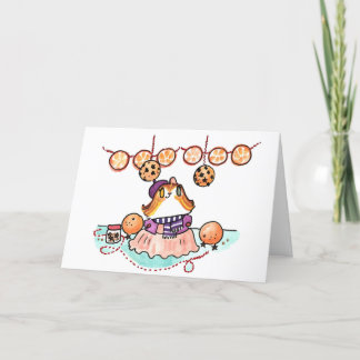 Sophie och orange garland helgkort