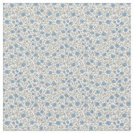 Sophisticated 1940s Dusty Blue Rosebud Vintage Tyg