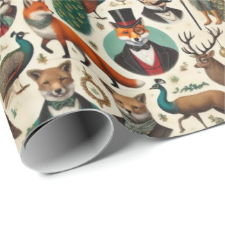 Sophisticated Aristocratic Christmas Wrapping Pape Presentpapper