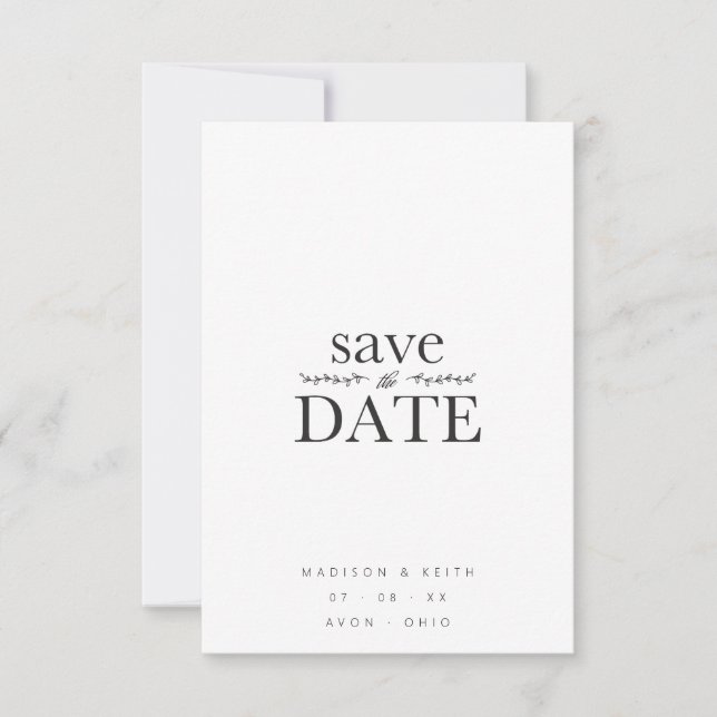 Sophisticated B&W Minimalist Photo Couple Wedding (Framsida)