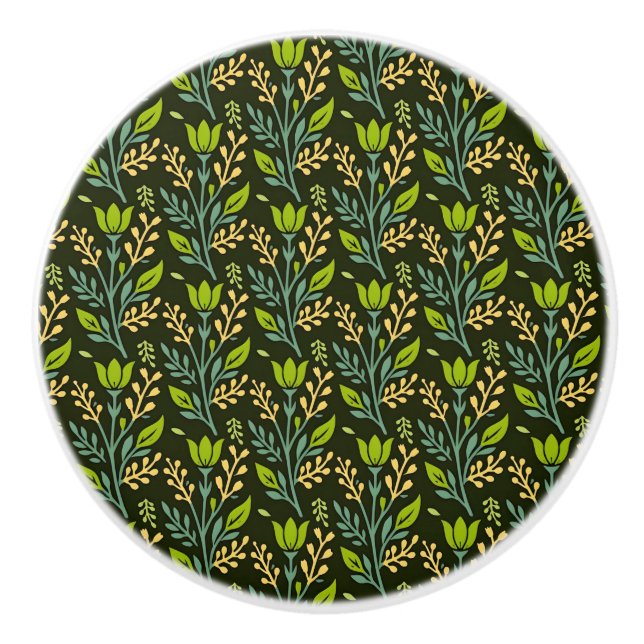 Sophisticated blue & beige floral pattern design  knopp (Framsidan)