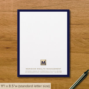 Sophisticated Company Monogram Letterhead Brevhuvud