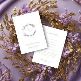 Sophisticated Elegant Lilac Floral Wedding Garland OSA Kort