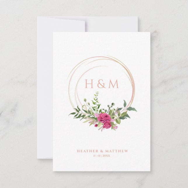Sophisticated Elegant Pink Floral Wedding Garland (Framsida)