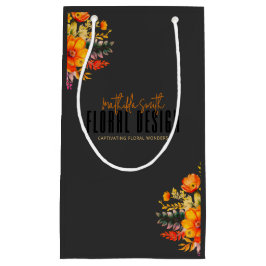 Sophisticated Floral Design Black Orange Flowers