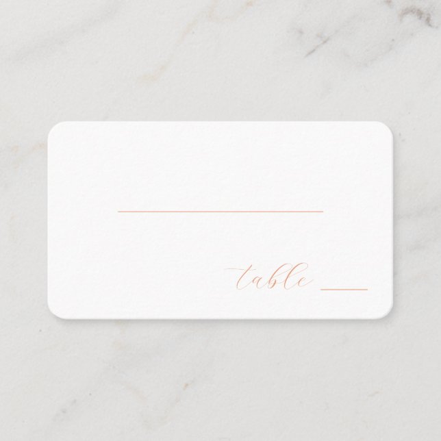 Sophisticated Gold Minimalist Table Card Placeringskort (Framsida)