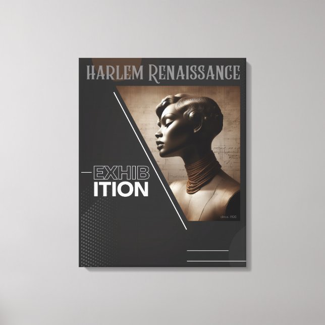 Sophisticated Harlem Renaissance Exhibition Canvastryck (Framsida)