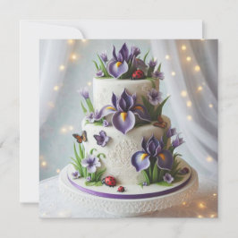 SOPHISTICATED LILA IRIS DECORATED BIRTHDAY CAKE KORT