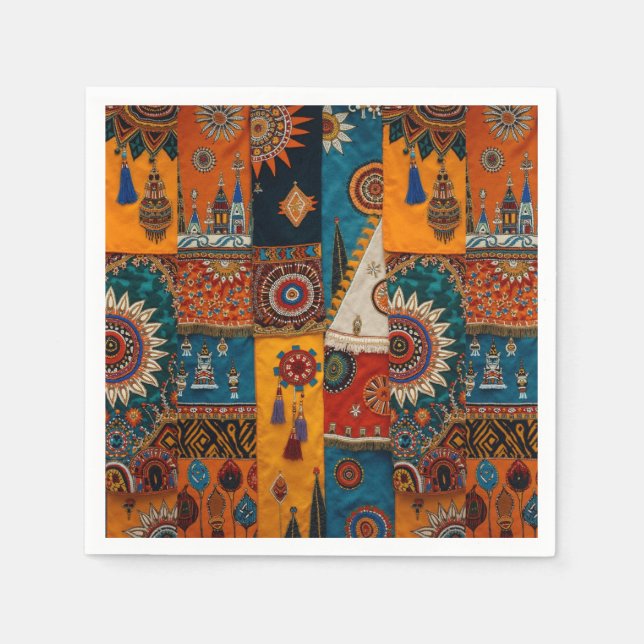 Sophisticated Luxury African Asian Caribbean  Pappersservett (Framsidan)