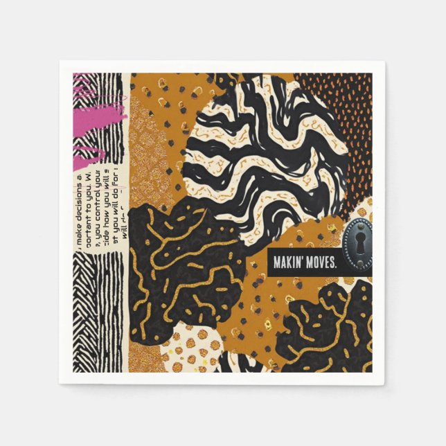 Sophisticated Luxury African Asian Caribbean Pappersservett (Framsidan)