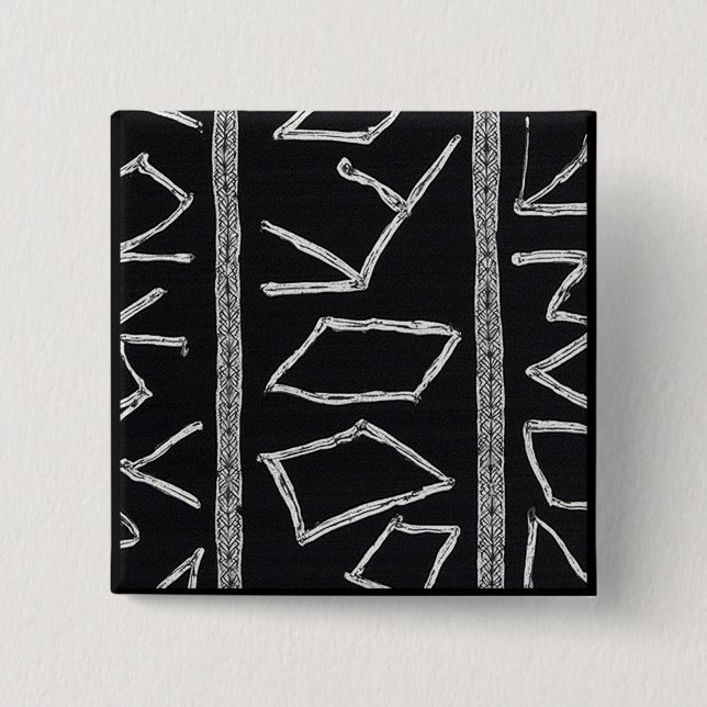 Sophisticated Luxury African Caribbean Mudcloth Knapp (Framsida)