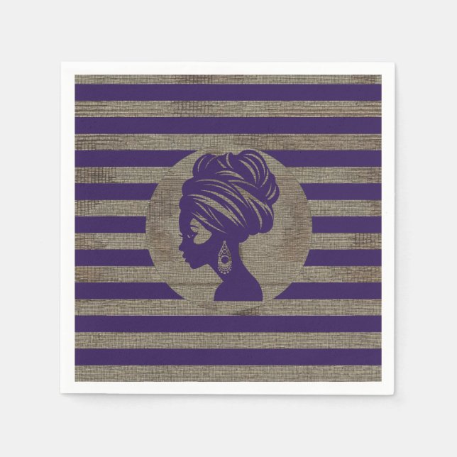 Sophisticated Luxury African Caribbean Mudcloth Pappersservett (Framsidan)